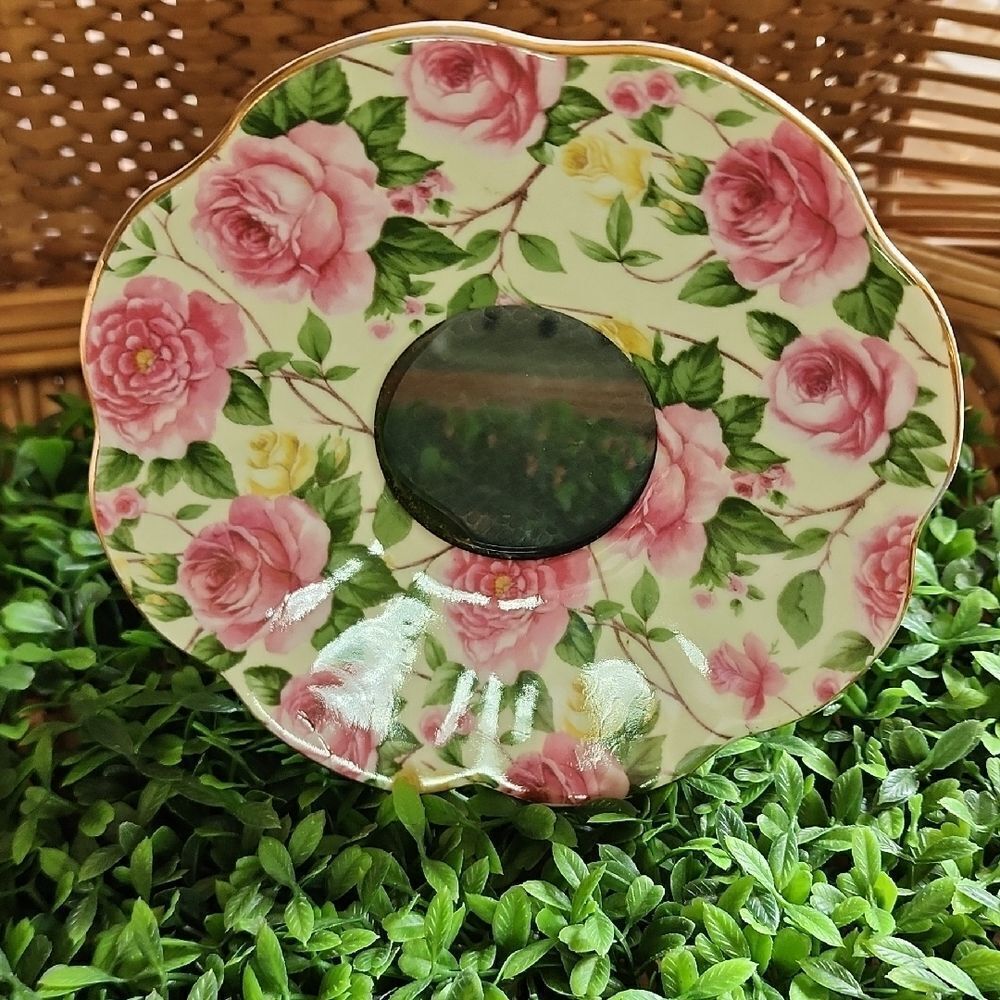 Picture Frame Dainty Floral Teacup Saucer  Cottage Core